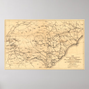 Sherman from Atlanta to Goldsboro Poster