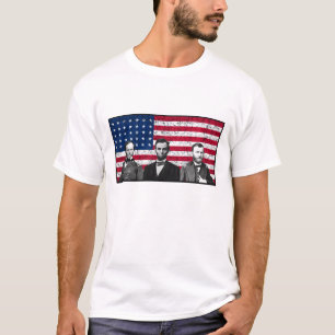 Sherman, Lincoln, and Grant with Black Border T-Shirt