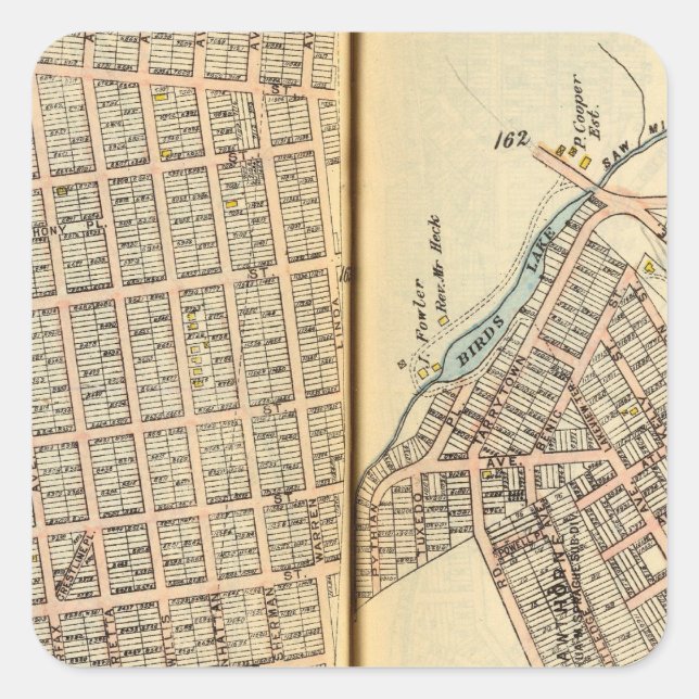 Sherman Park, New York 2 Square Sticker (Front)