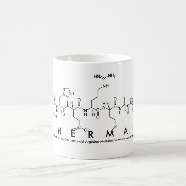 Sherman peptide name mug (Center)
