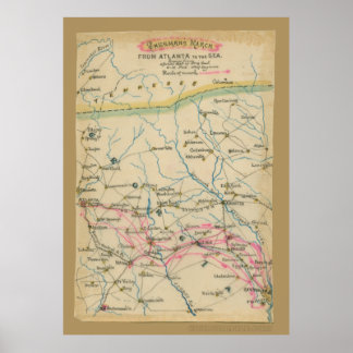 Sherman's March from Atlanta to the Sea Poster