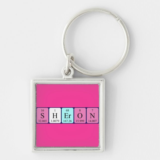 Sheron periodic table name keyring (Front)