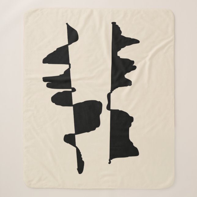 Sherpa Abstract Dual Face Blanket (Front)