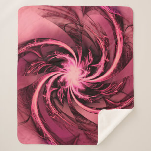 Sherpa Blanket Fractal Twisted Purple & Plum