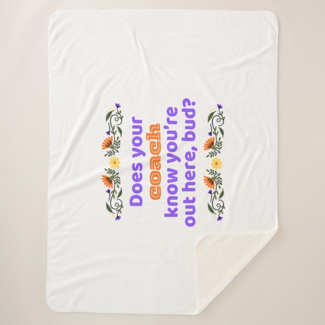 Sherpa blanket hockey gift does coach know (Front)