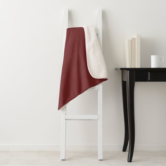 Sherpa Blanket-Large-Burgundy Red Blanket (In Situ)