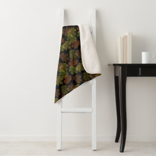 Sherpa Blanket-Medium Size-Autumn Leaves Blanket