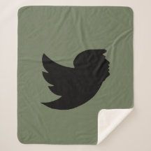 SHERPA BLANKET - T BIRD DESIGN - GREEN/BLACK