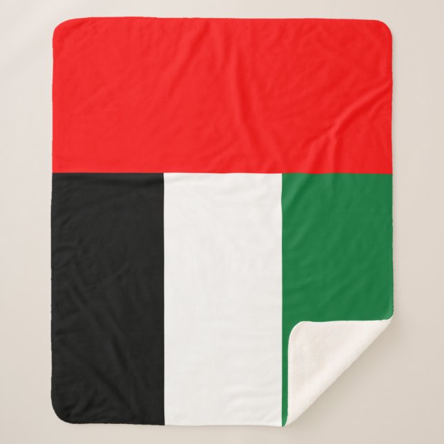 Sherpa Blanket with flag of UAE (Front)
