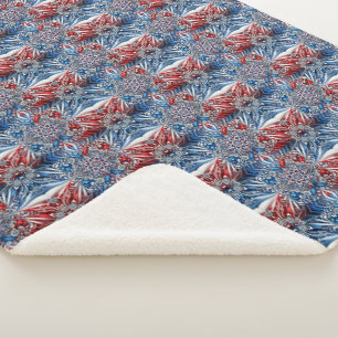 Sherpa Blanket with French Colours Design