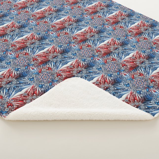 Sherpa Blanket with French Colours Design (3/4)