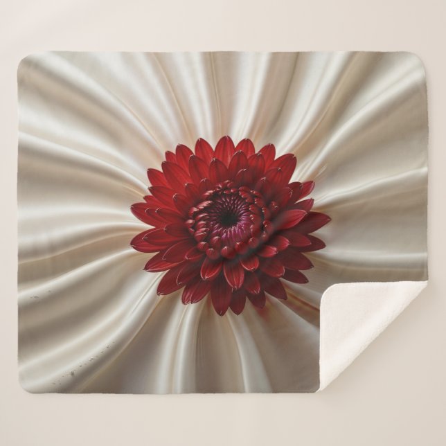 Sherpa Blanket with Japanase Colours Design (Front (Horizontal))