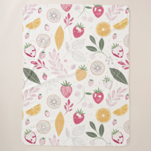 Sherpa BlanketCozy Fruit Garden – Large Sherpa Bla Blanket