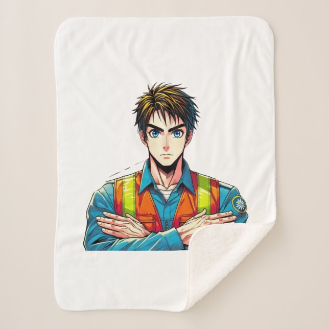 Sherpa-Fleecedecke with manga security expert Sherpa Blanket (Front)