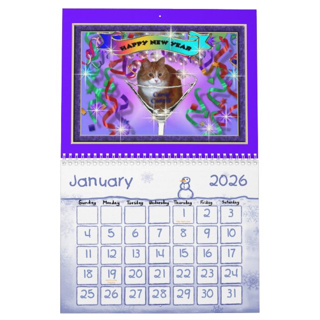 SHERRIEY'S CATS CALENDAR (Jan 2026)