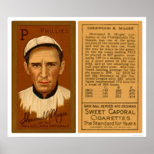 Sherry Magee Phillies Baseball 1911 Poster