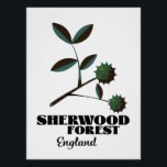 Sherwood Forest England travel poster<br><div class="desc">Sherwood Forest England travel poster in a beautiful vintage or retro style.</div>