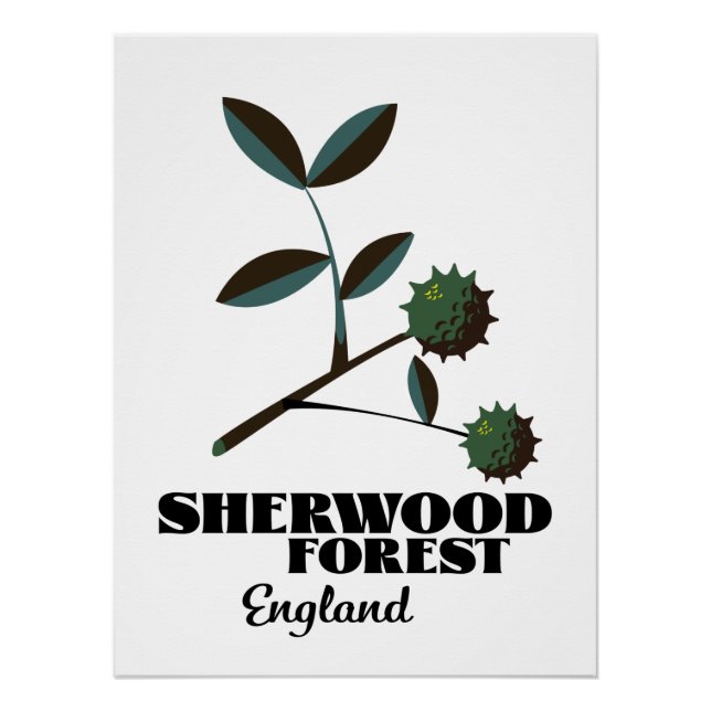 Sherwood Forest England travel poster (Front)