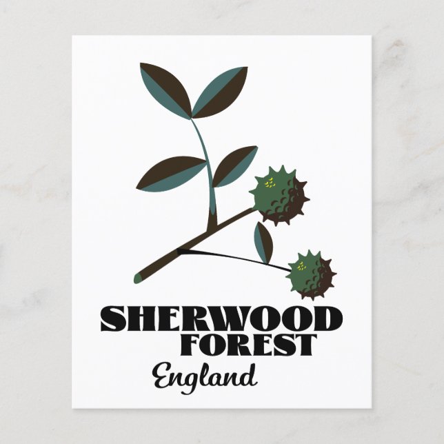 Sherwood Forest England travel poster Flyer (Front)