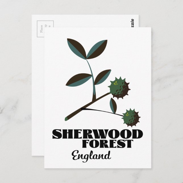Sherwood Forest England travel poster Postcard (Front/Back)