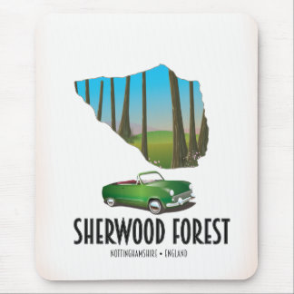 Sherwood Forest Nottinghamshire map Mouse Pad