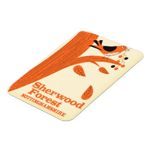Sherwood Forest, Nottinghamshire travel poster Magnet
