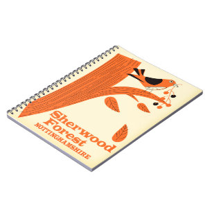 Sherwood Forest, Nottinghamshire travel poster Notebook