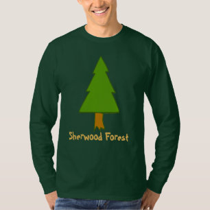Sherwood Forest, Tree, edit text T-Shirt