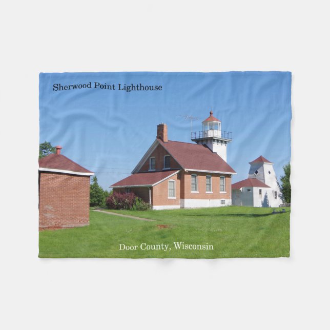 Sherwood Point Lighthouse blanket (Front (Horizontal))