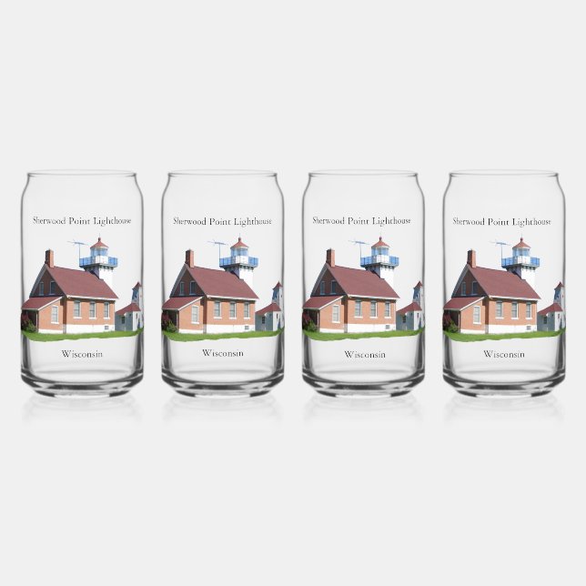 Sherwood Point Lighthouse can glass (Front)