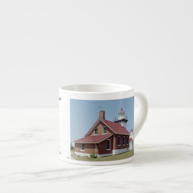 Sherwood Point Lighthouse espresso mug (Front Right)
