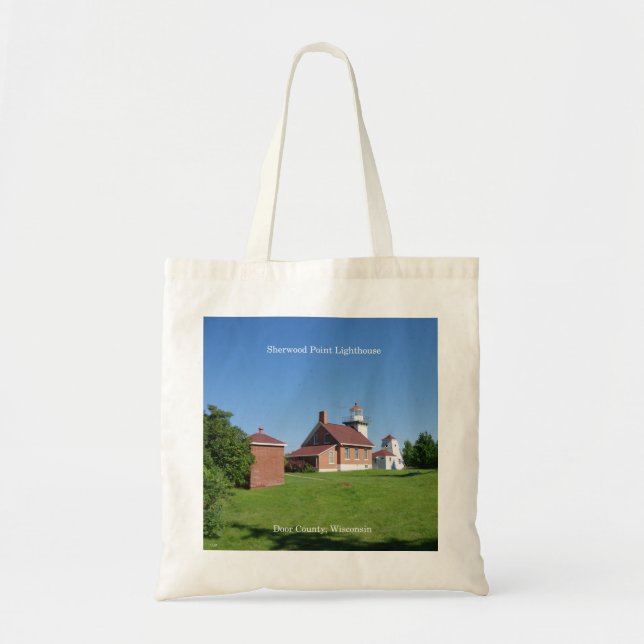 Sherwood Point Lighthouse tote bag (Front)