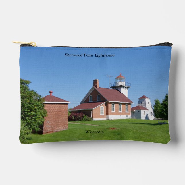 Sherwood Point Lighthouse zipper bag (Front)