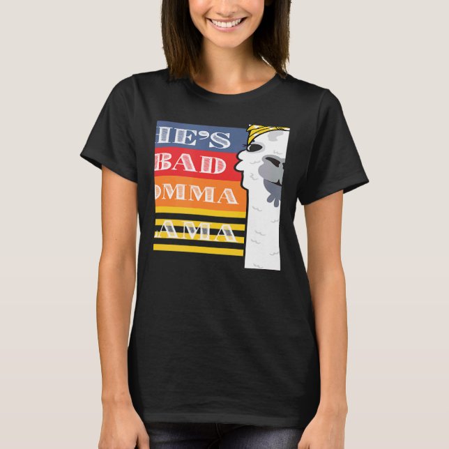 She's a Bad Momma Llama For Women  Animal  Retro 2 T-Shirt (Front)