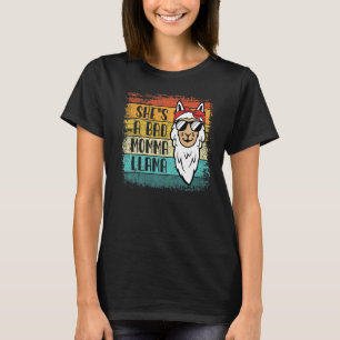 She's a Bad Momma Llama For Women Animal Retro T-Shirt