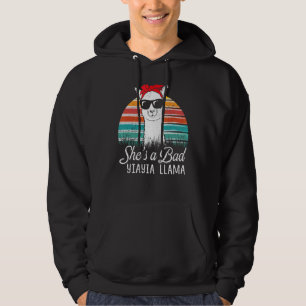 She's A Bad Yiayia Llama  Womens  Mothers Day Hoodie