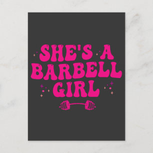 She's a barbel Girl Fitness Gym Sport Gift  Postcard