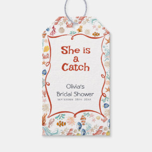 She's a Catch Bridal Shower Thank You Favor Gift Tags