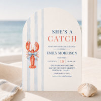She's a Catch Coastal Lobster Bow Bridal Shower