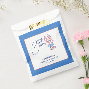 She's A Catch Coastal Lobster Bridal Shower Favour Bag