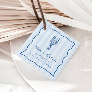 She's a Catch   Coastal Lobster Bridal Shower  Favour Tags