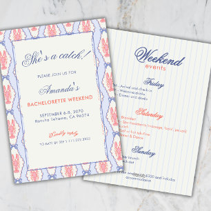 Shes A Catch Mediterranean Bachelorette Weekend Invitation
