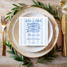 She's a catch sardines fish bridal shower custom
