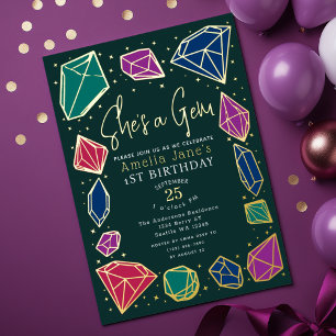 She's a Gem Crystals Gemstone Geology Kid Birthday