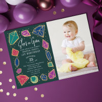 She's a Gem Crystals Gemstone Kid Photo Birthday