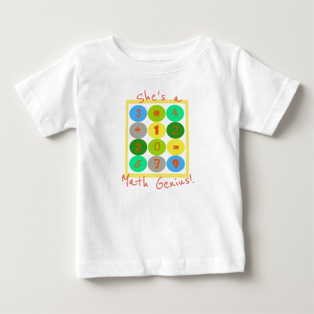 She's a Math Genius Toddler Top (Front)