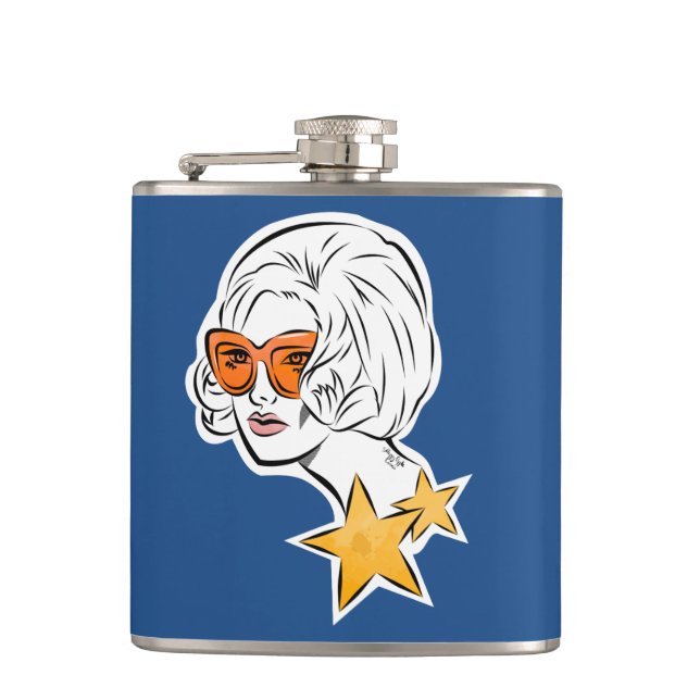 She's a Star Retro Style Hip Flask (Front)