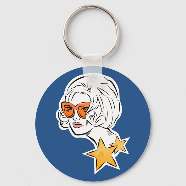 She's a Star Retro Style Key Ring (Front)