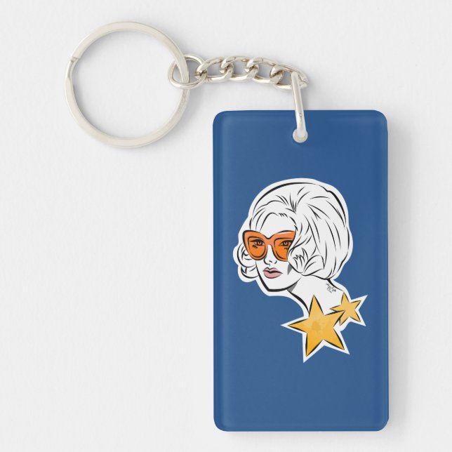 She's a Star Retro Style Key Ring (Front)