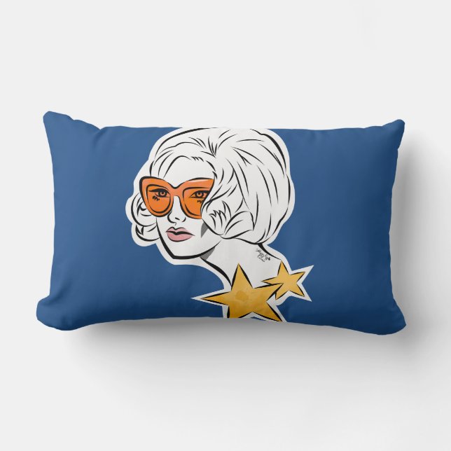 She's a Star Retro Style Lumbar Cushion (Front)